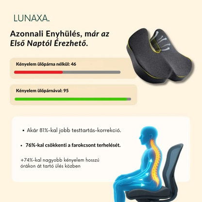 Lunaxa™ – Ülőpárna teljes hát és farokcsontkímélés.